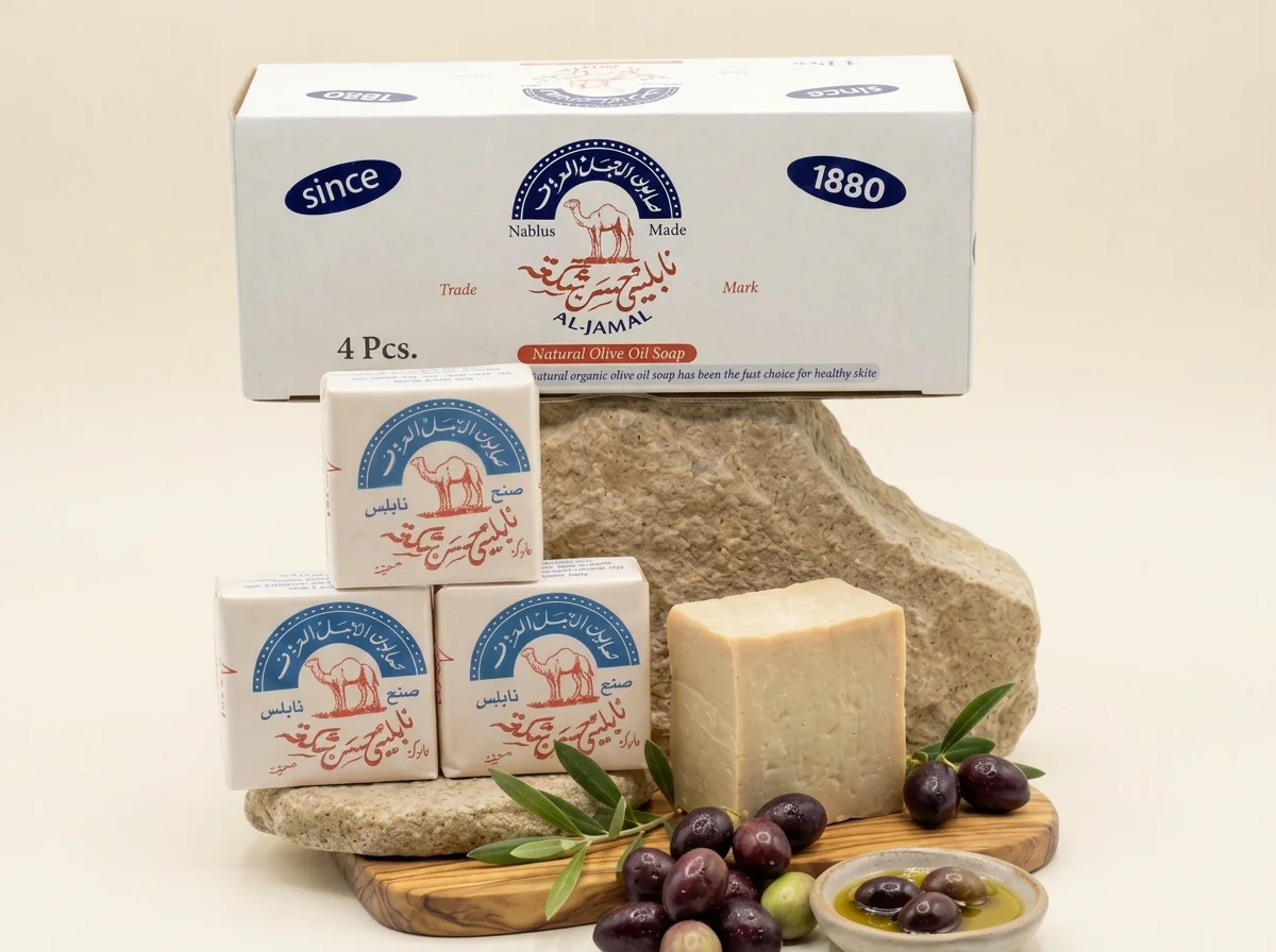 4 bars - Al-Jamal Nabulsi Olive Oil Soap