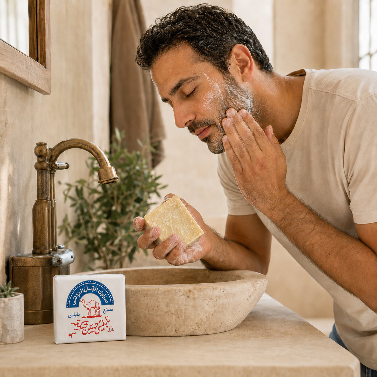 washing beard 1 bar al-jamal soap.png