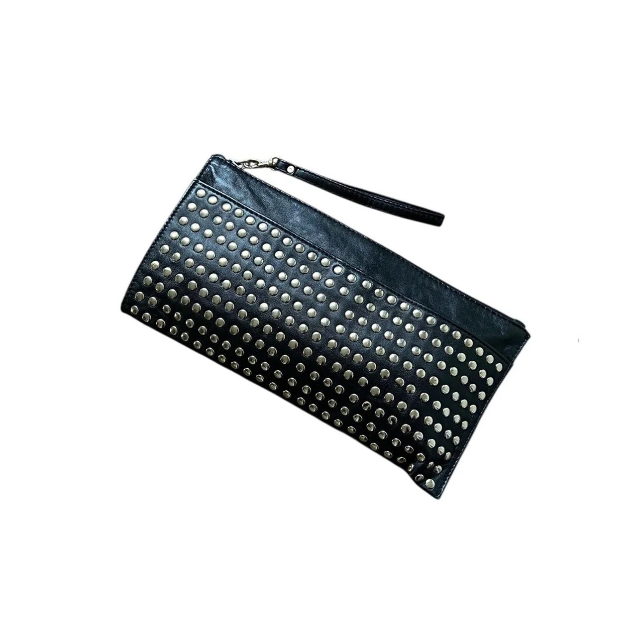 Pianura Studio Italian studded leather clutch