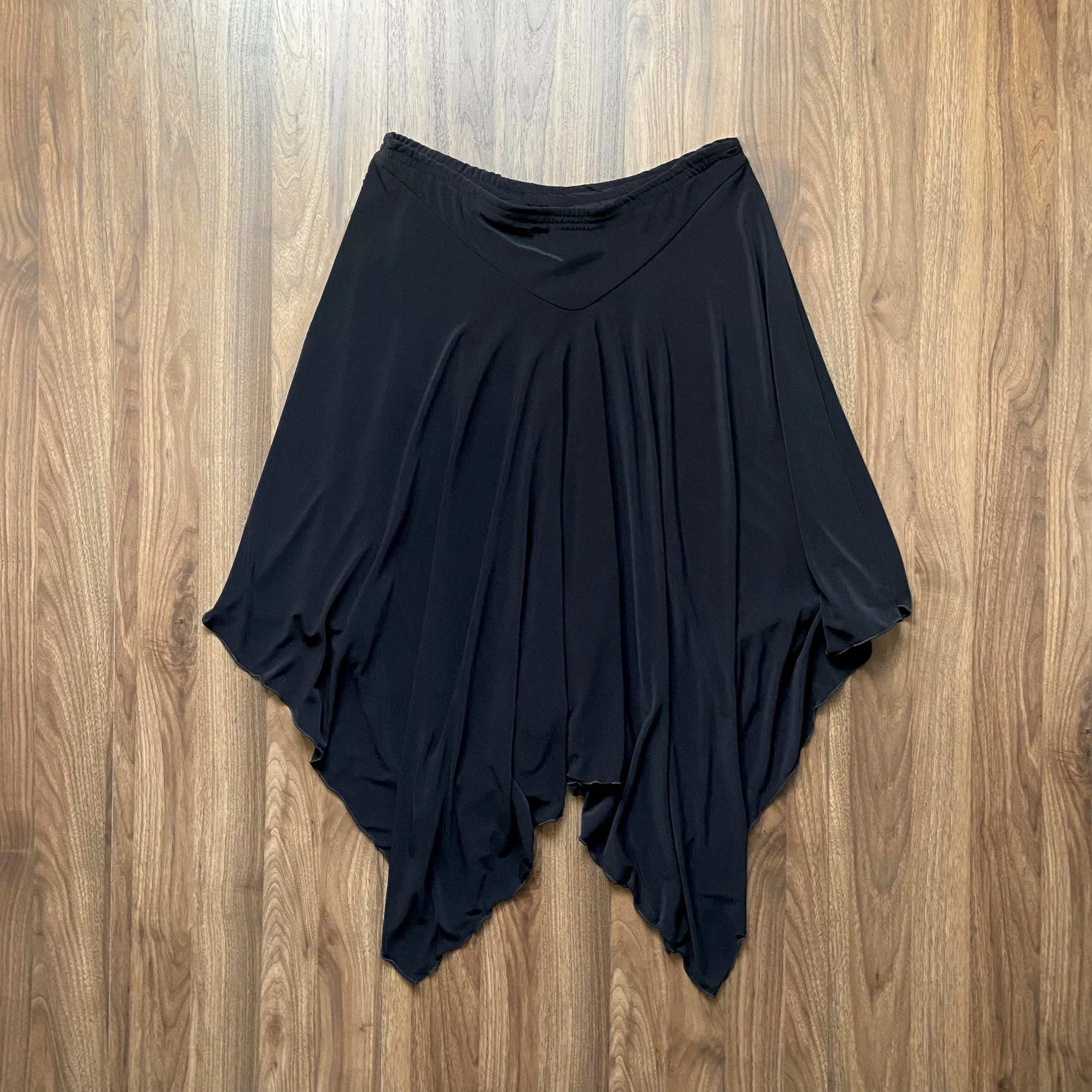 Vintage 90s black asymmetrical slouch skirt