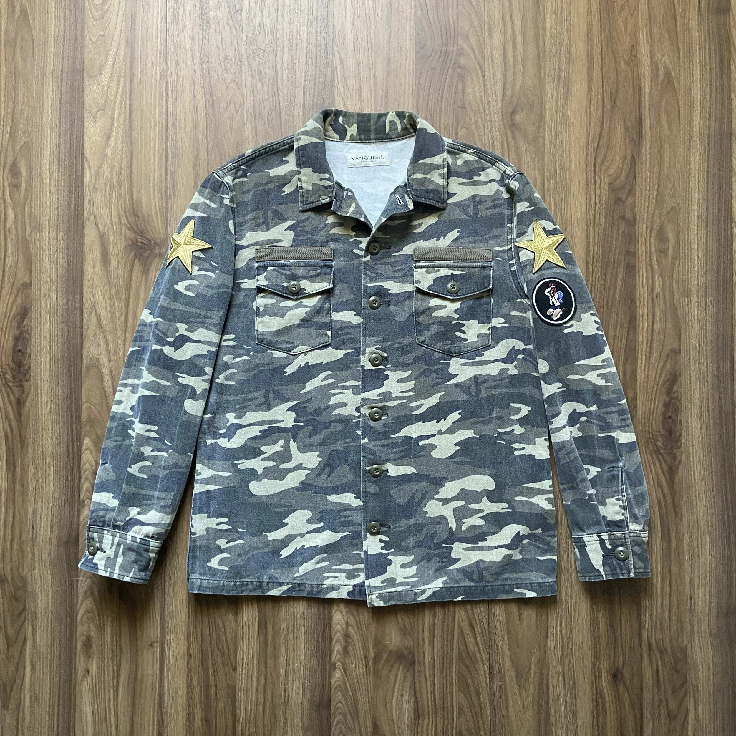 VANQUISH Camouflage Military Shirt