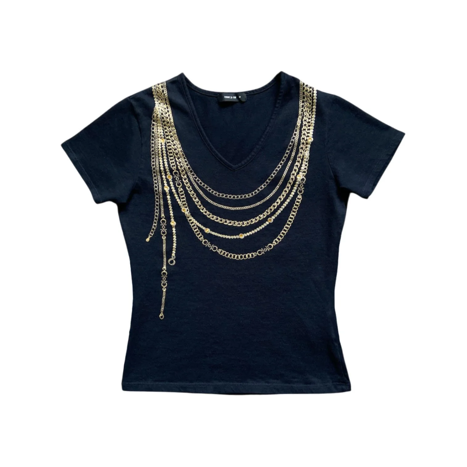 COMME CA ISM Indie Gold Chains Tee