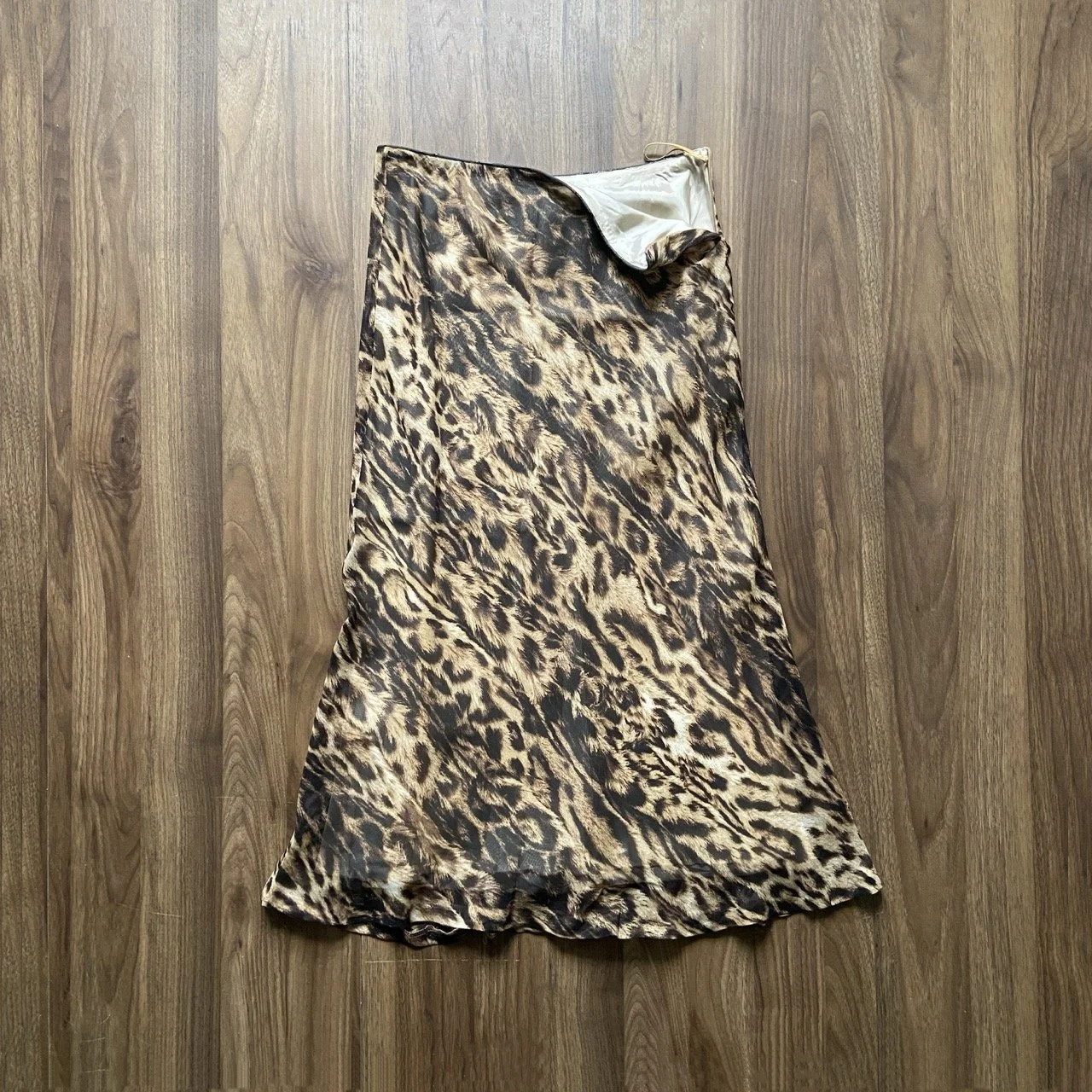 vintage 90s Leopard glamour midi skirt