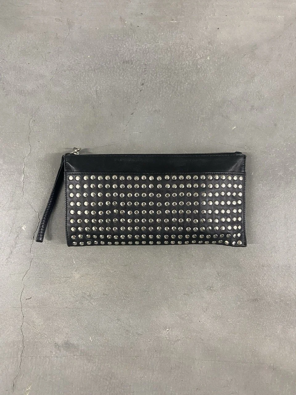 Pianura Studio Italian Studded Leather Clutch