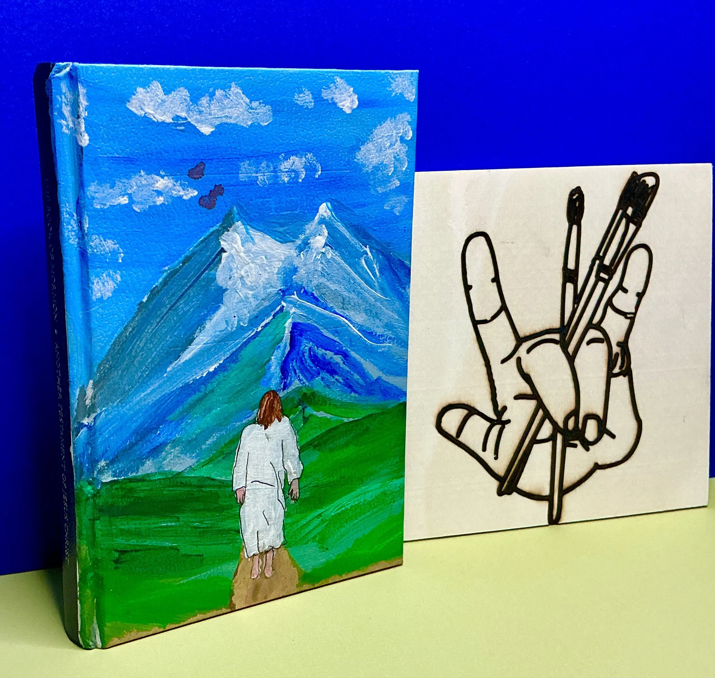 Book of Mormon Cover Painting – Jesus Christ Walking the Path to the Mountains