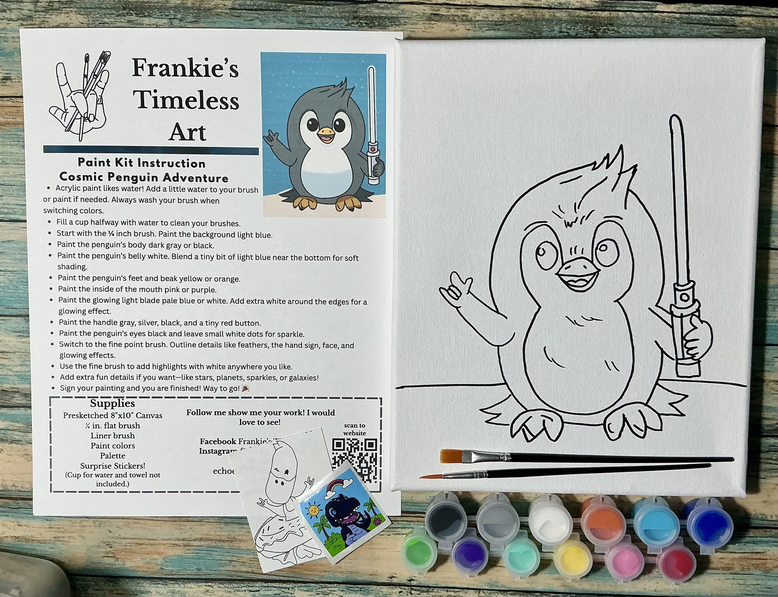 Cosmic Penguin Adventure Kid's Painting Kits