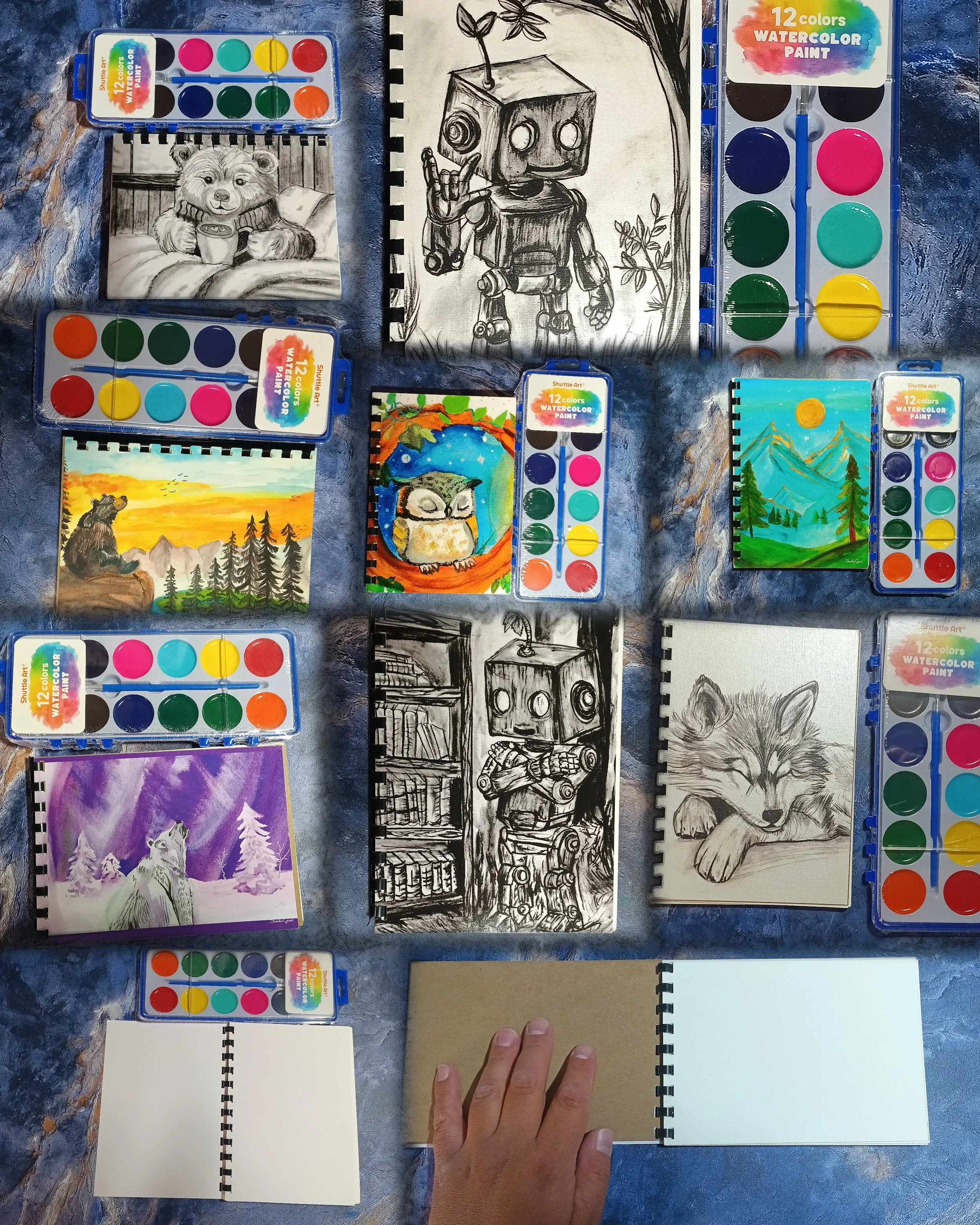 Postcard Art Watercolor Journal 5"x7"