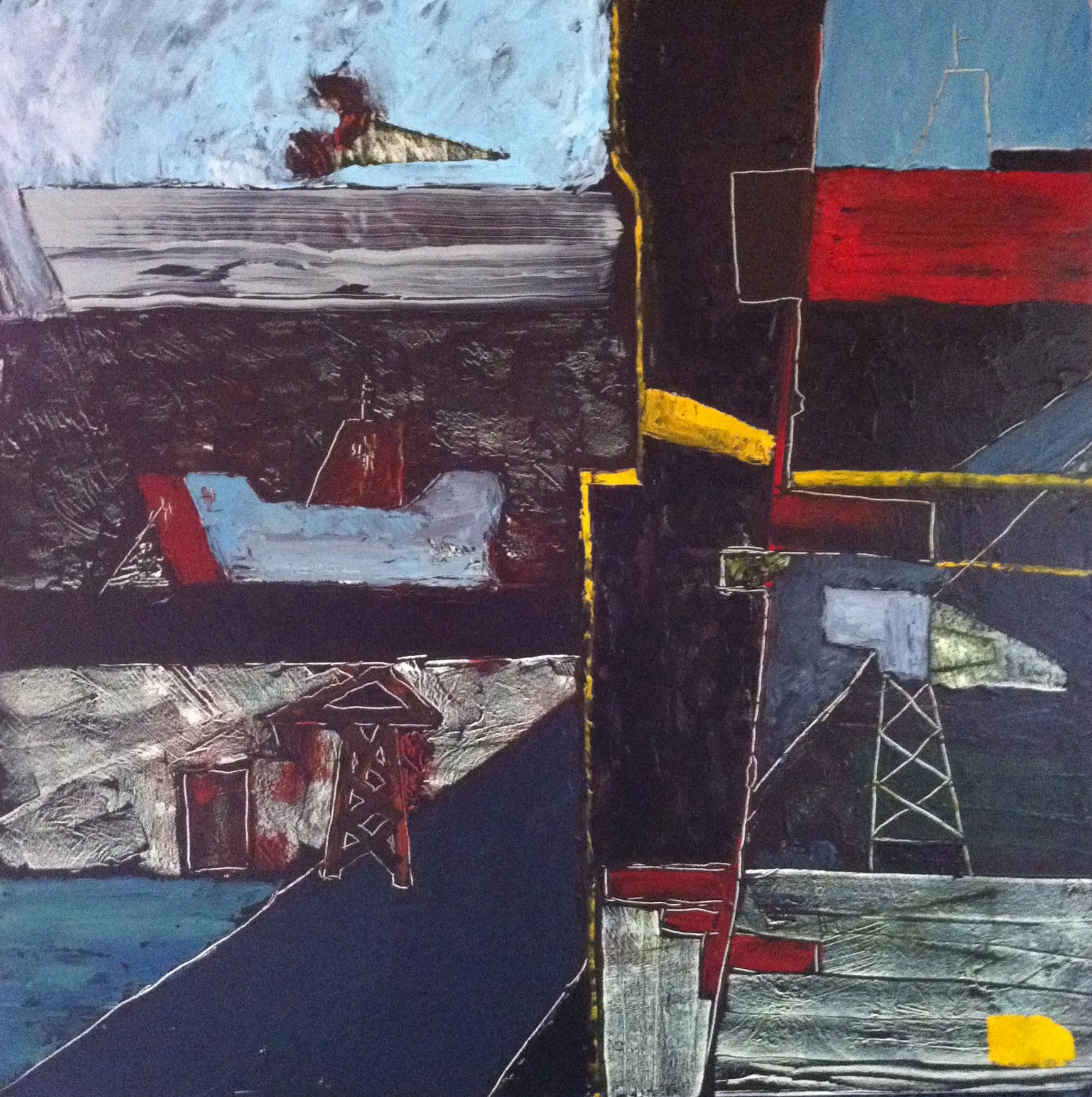 Shipyard, 36" x 36"