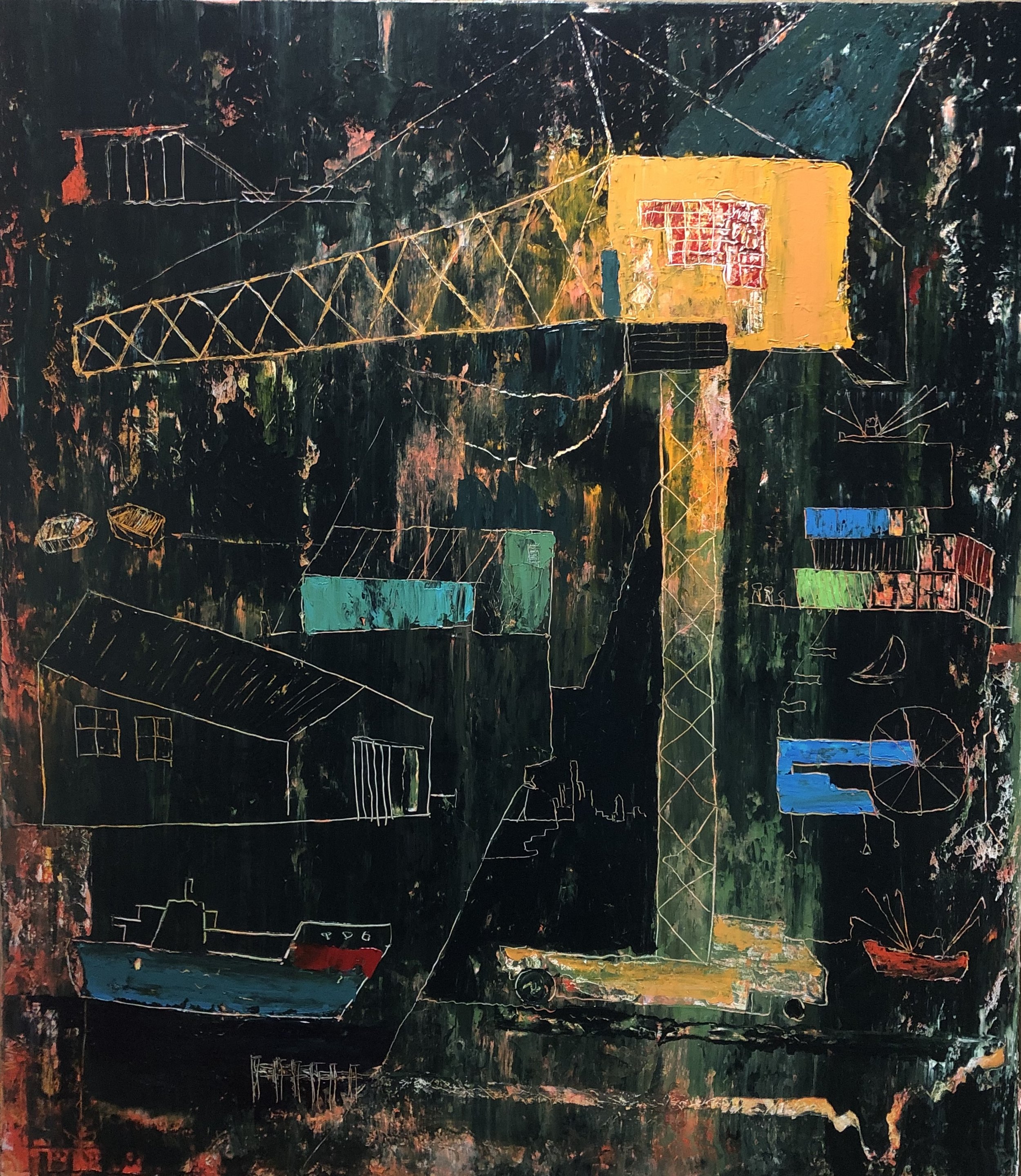 Rising Tide, 46" x 40"