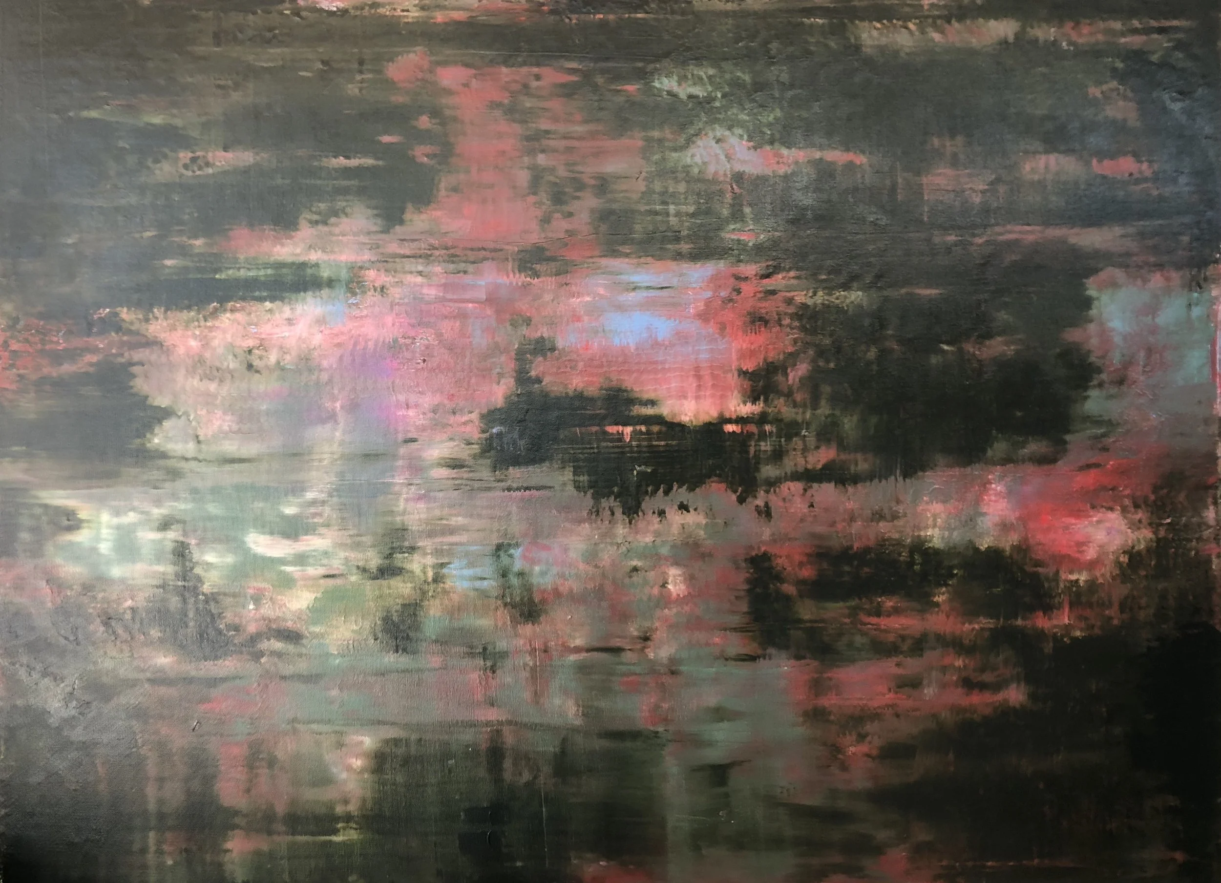 Sunset in the Park, 30" x 40"