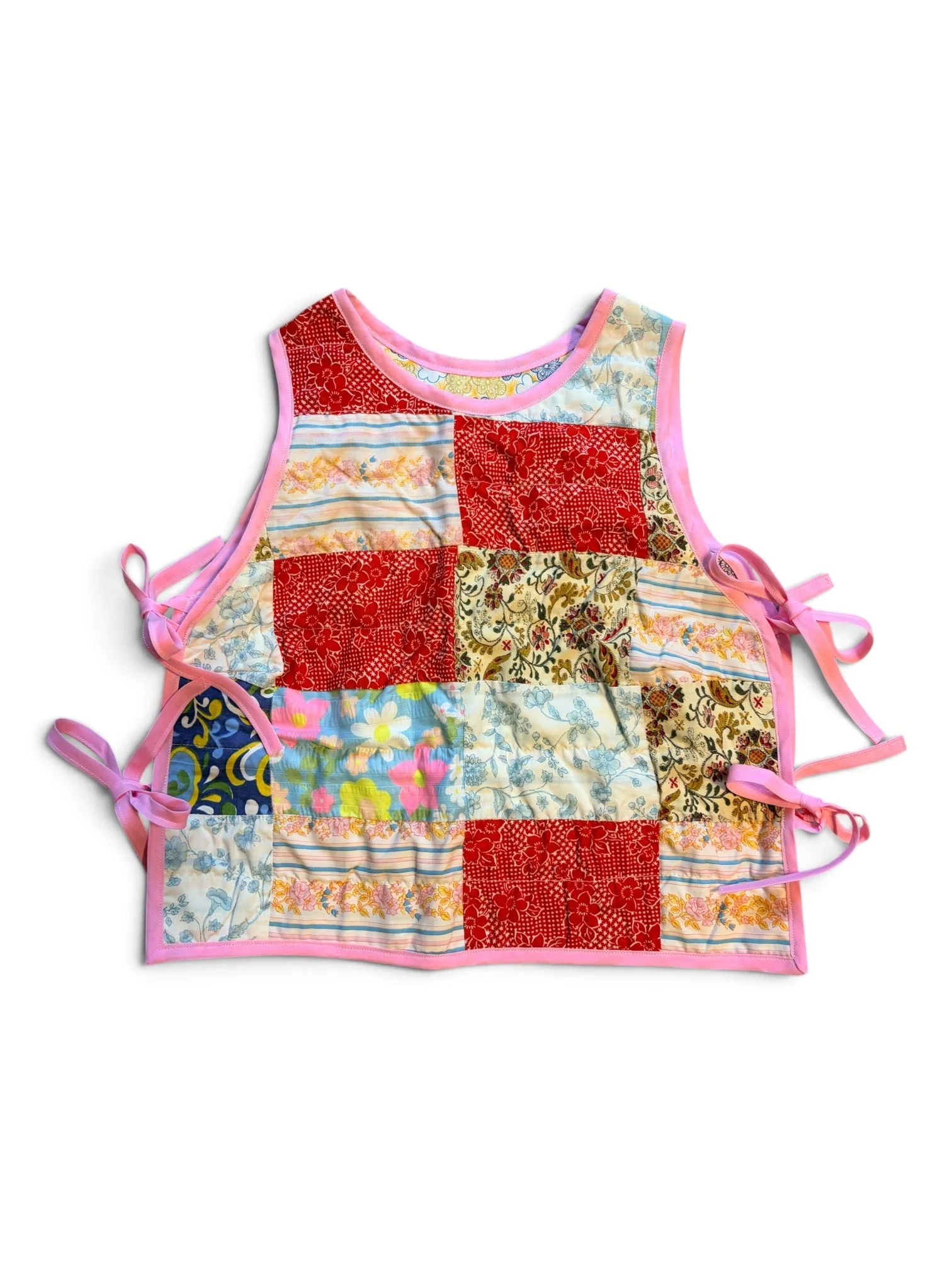 Patchwork Side Tie Top | Size 6-10
