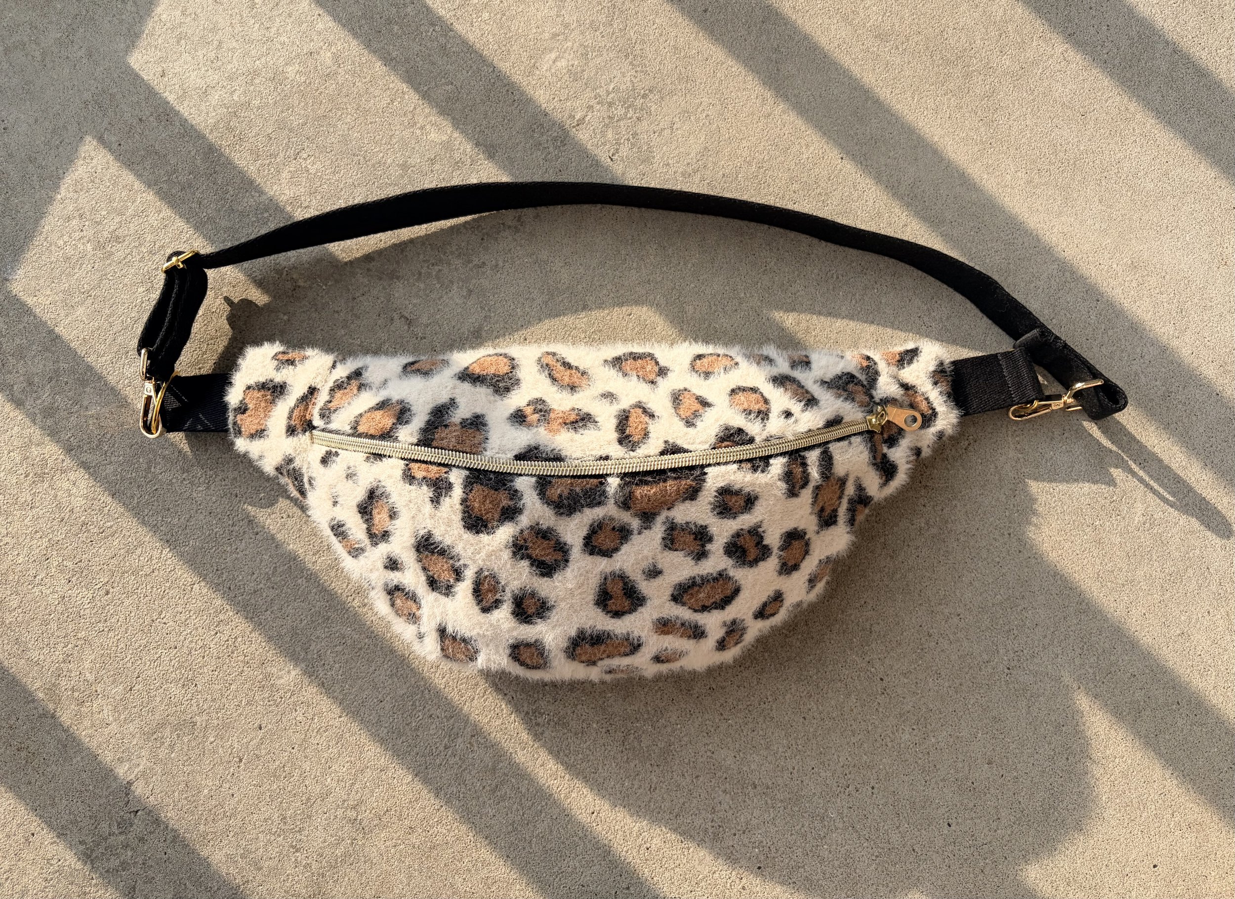 Upcycled Leopard Crossbody