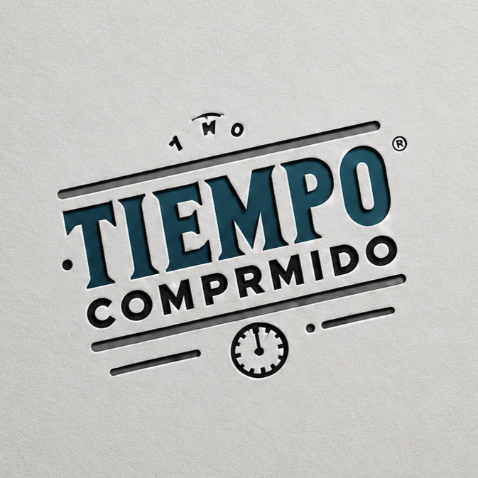 Logo with the words 'Tiempo Compartido' and clock and stopwatch icons.