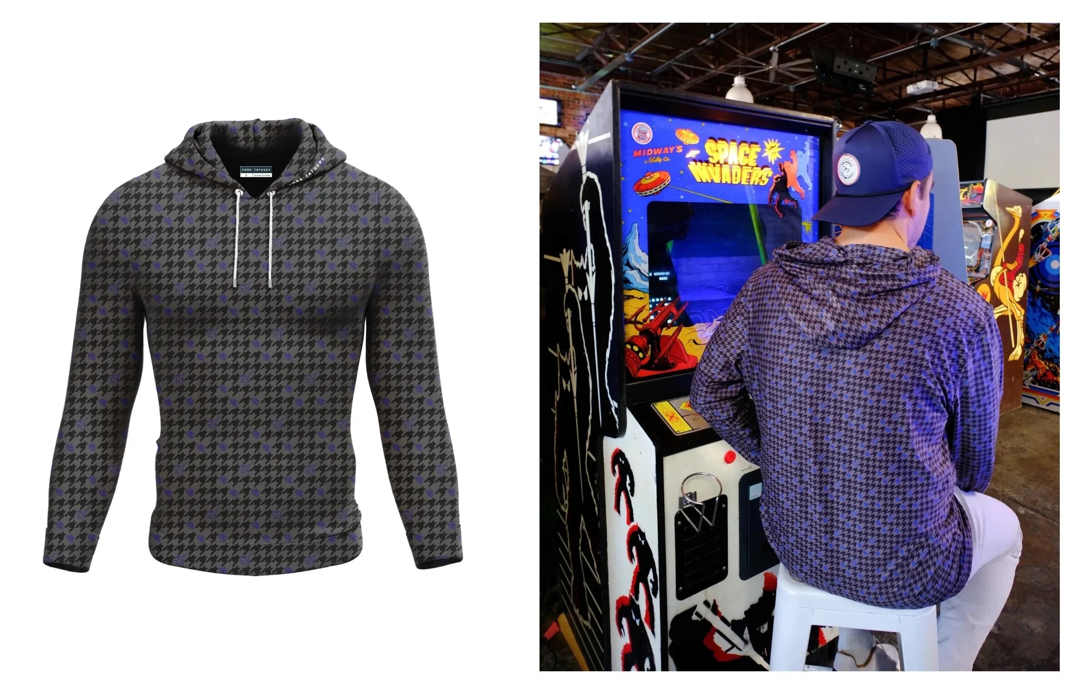 Fore Fathers, Houndstooth Hero Performance Hoodie