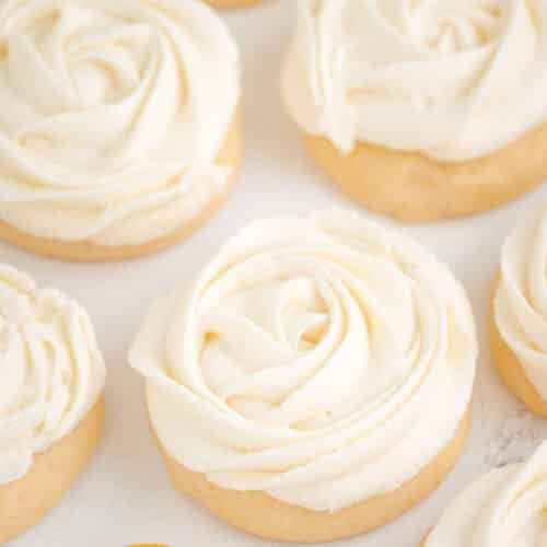 Frosted Sugar Cookie - Hand-Piped Buttercream Frosting - 2 Dozen