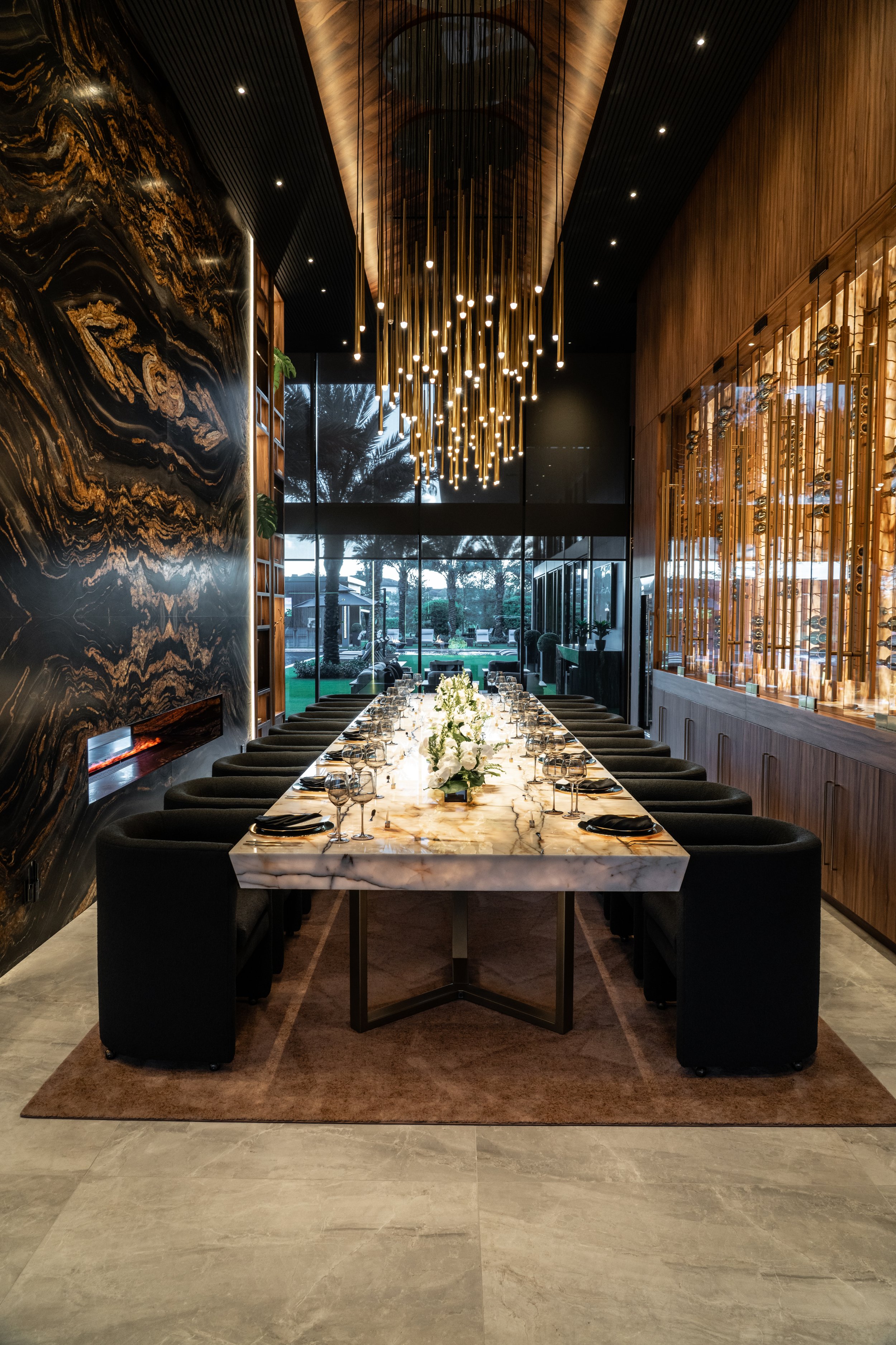 a table setting for a rolls-royce dinner