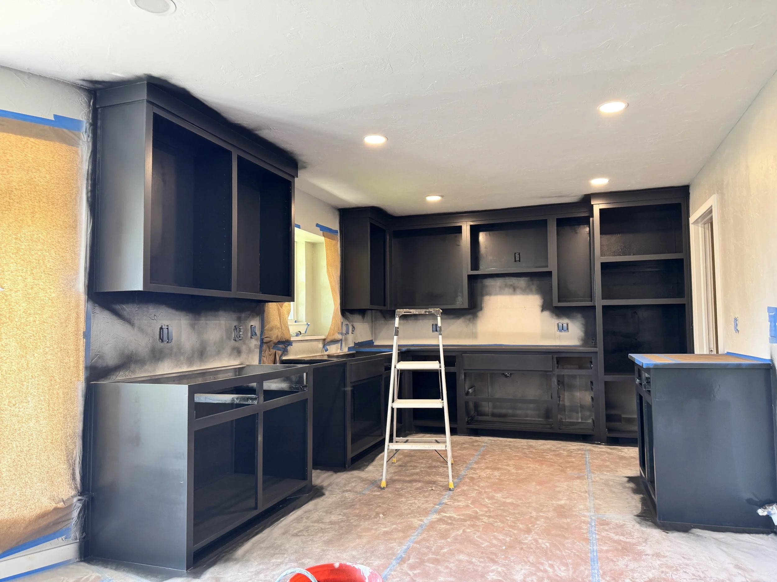 Cabinet paint in Choctaw, OK cabinets painted black