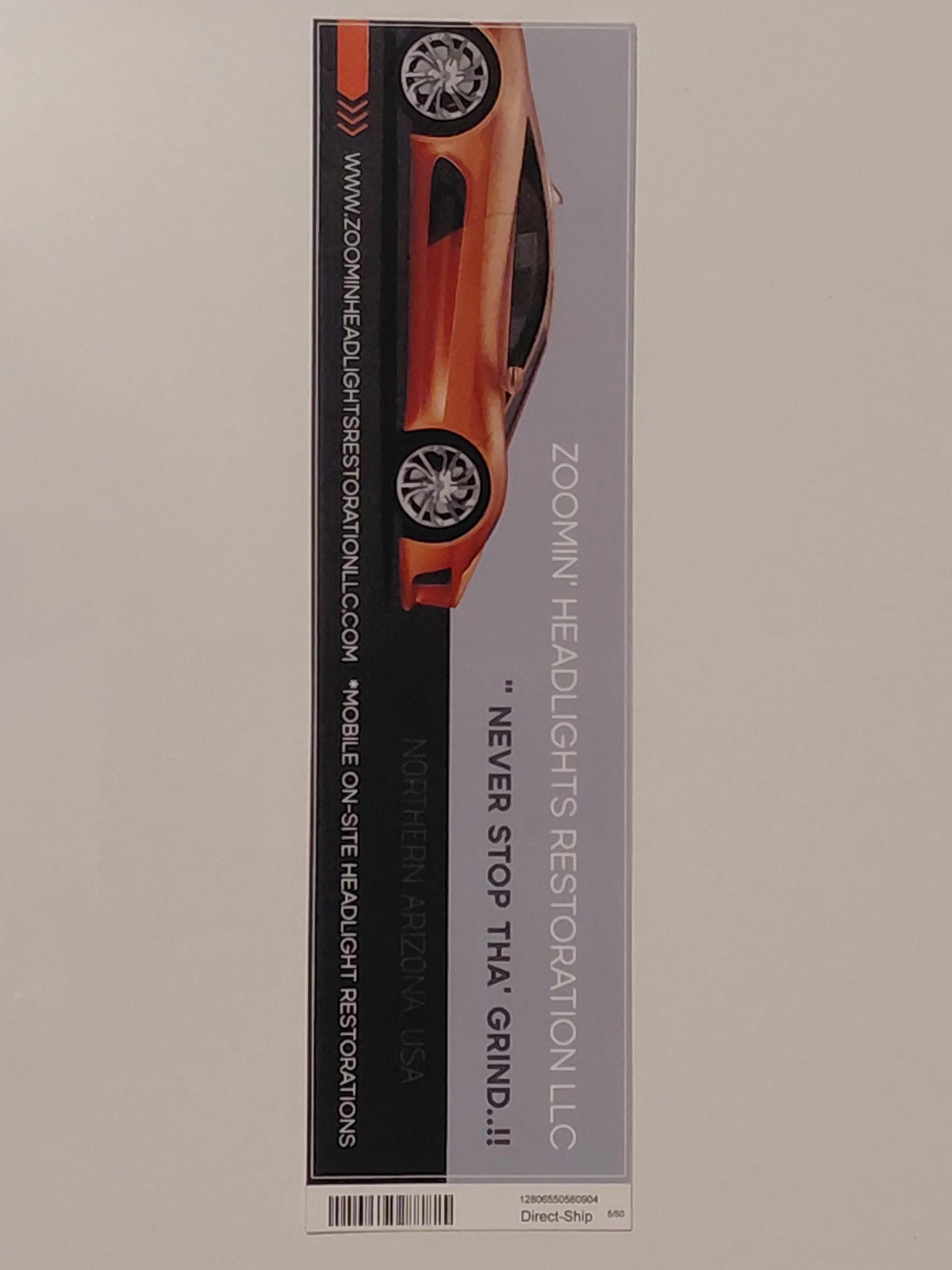 Brand Bumper Stickers. High-Quality @Zoomin' Headlights Restoration LLC