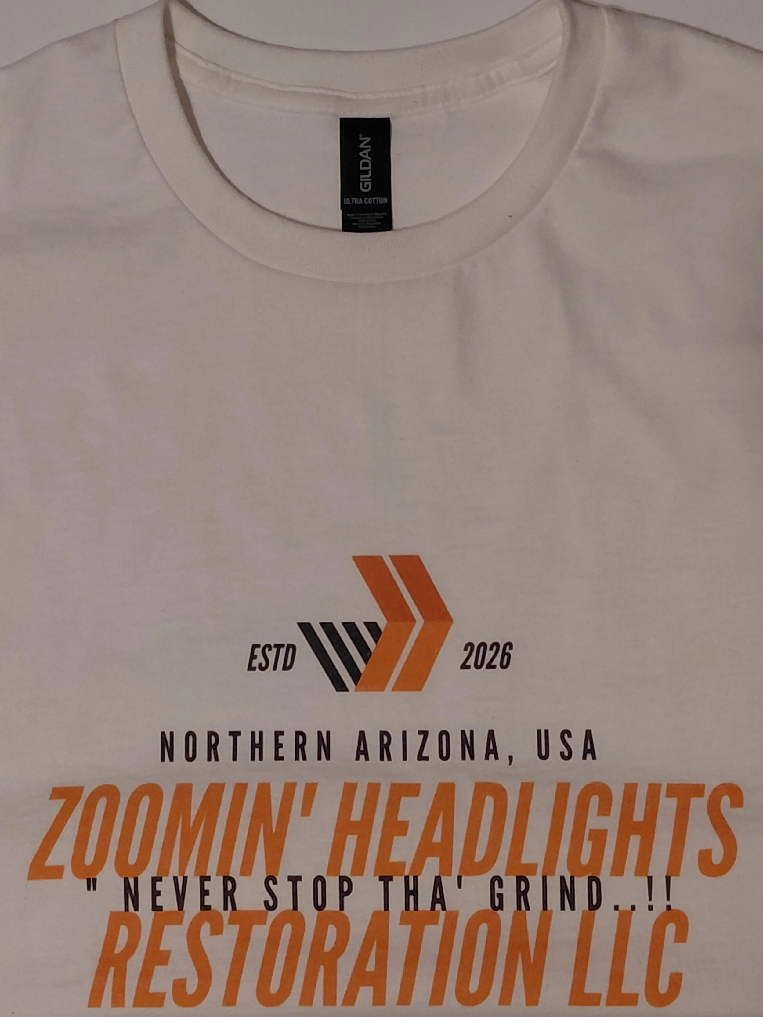 Brand T-Shirt Size: L @Zoomin' Headlights Restoraton LLC