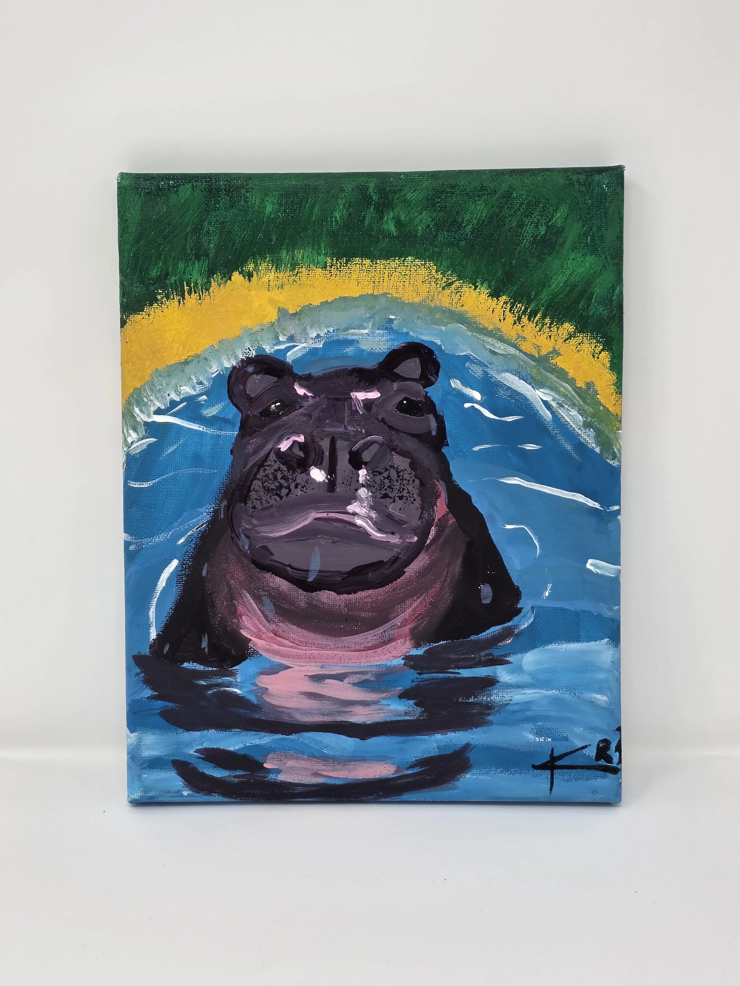 River Watch 8" x 10" (Acrylic on Canvas)