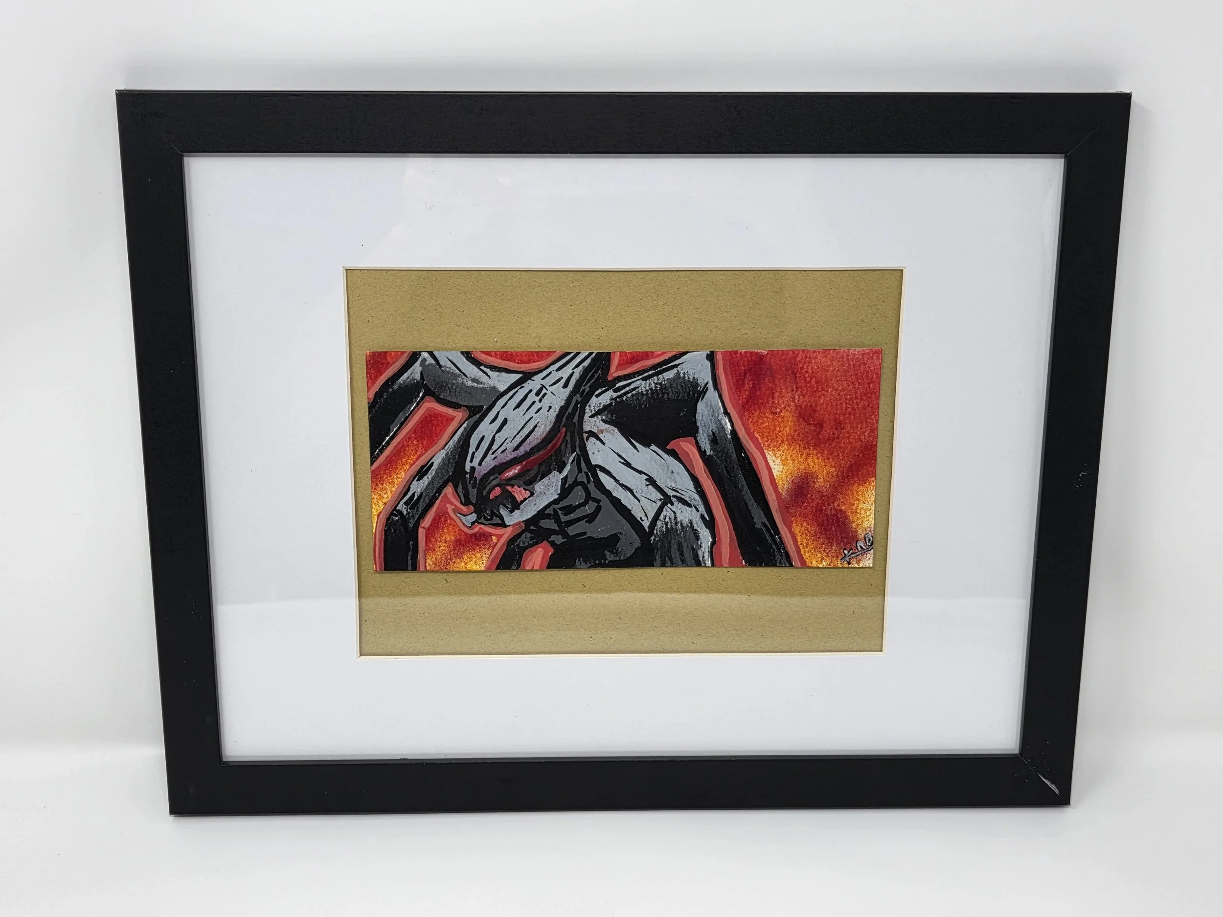 Moto Stance  7" x 3" in a 13 3/16" x 10 3/16" Frame (Acrylic Marker)