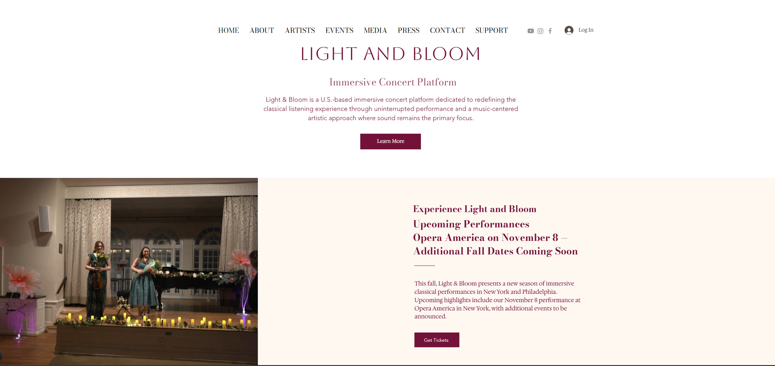 Responsive concert platform website showcasing immersive musical experiences.png