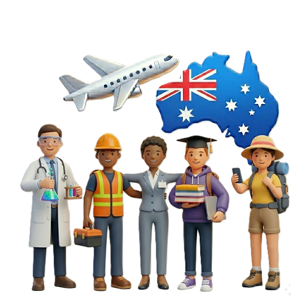 Australian Tourist Visa, Australian Student Visa, Australian visitor visa, Australian work visa