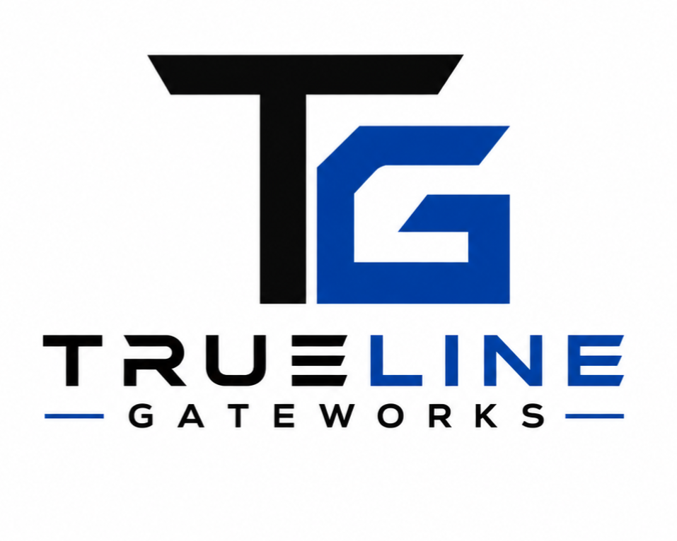 Logo for Trueline Gateworks featuring stylized letters T and G in black and blue with the words 'TRUELINE GATEWORKS' beneath.