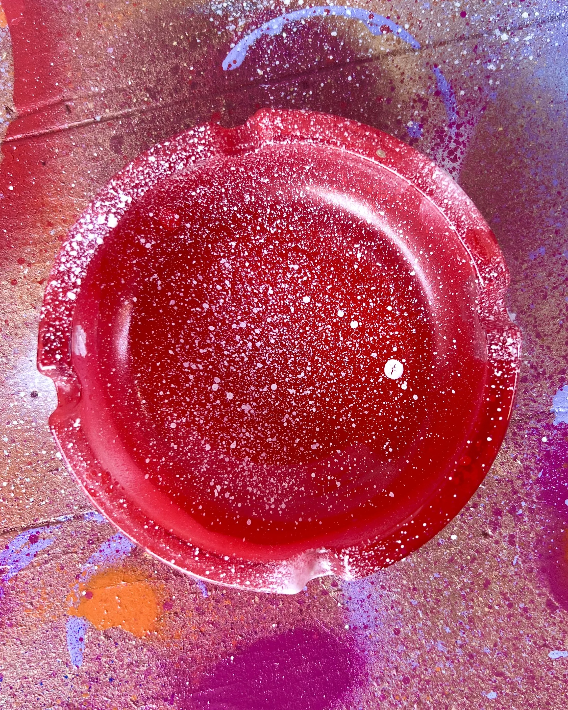 Red Polka Dot Ash Tray