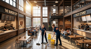 Restaurant cleaning service for dining and operational areas by Uncle Cleaner