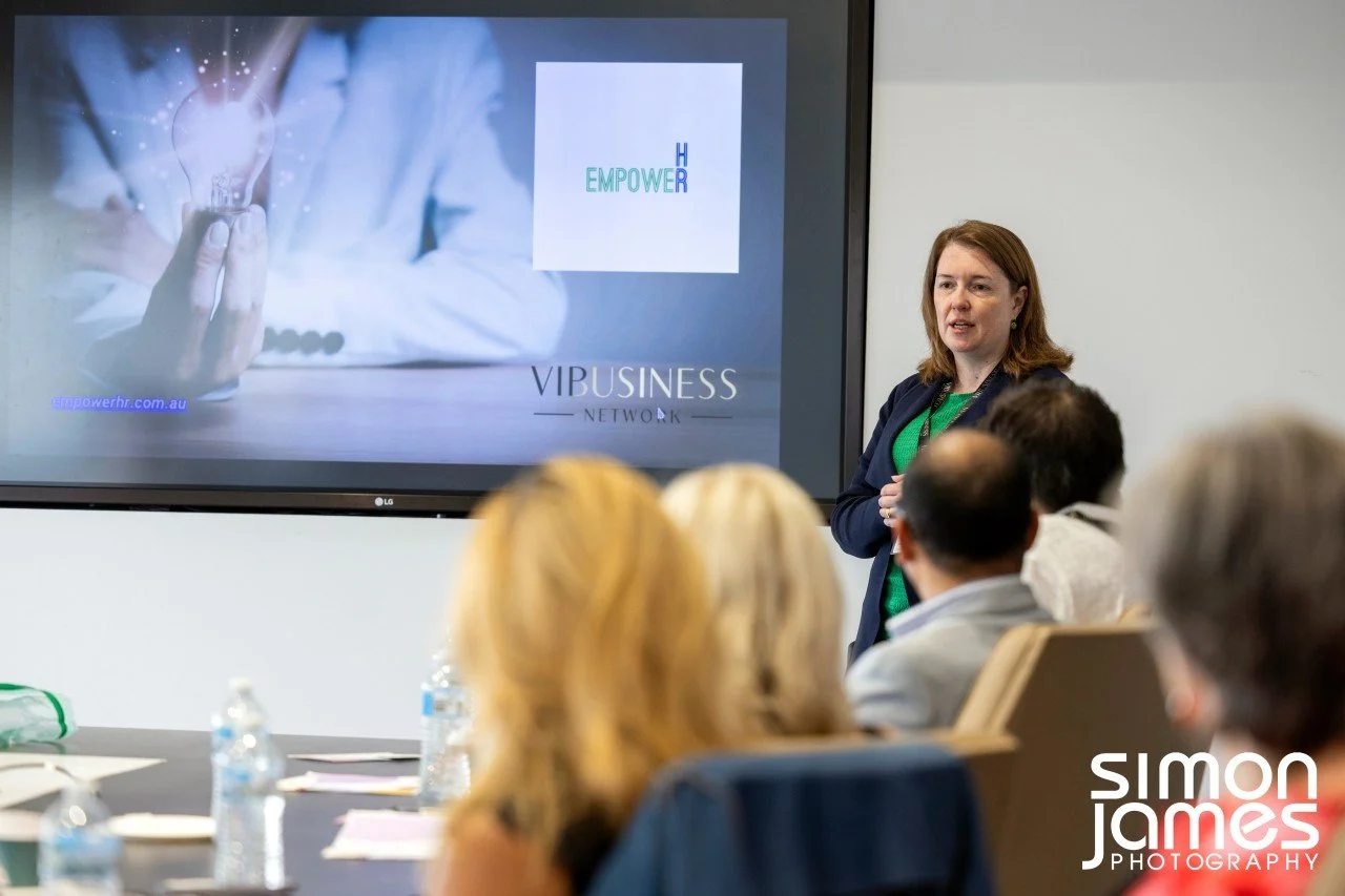Dallas Hall, founder Empower HR presenting