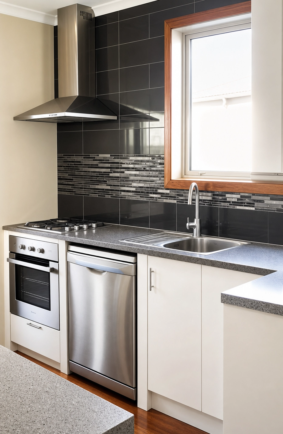 Grey Silver Kitchen completed by Taylor'D Renovations in Nelson