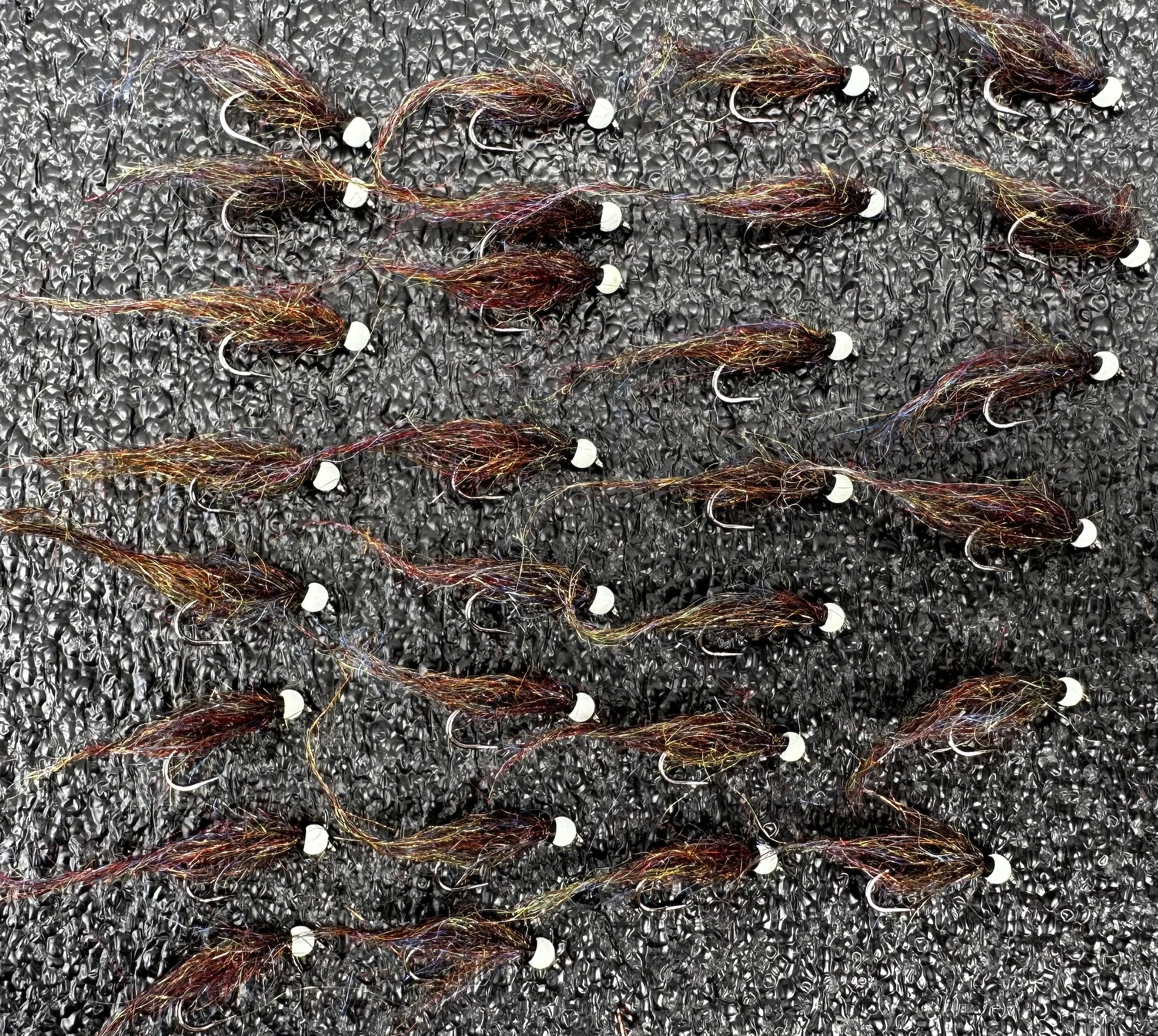 Dazzle Micro Leech Canadian Black with Tungsten glow in the dark Size 12