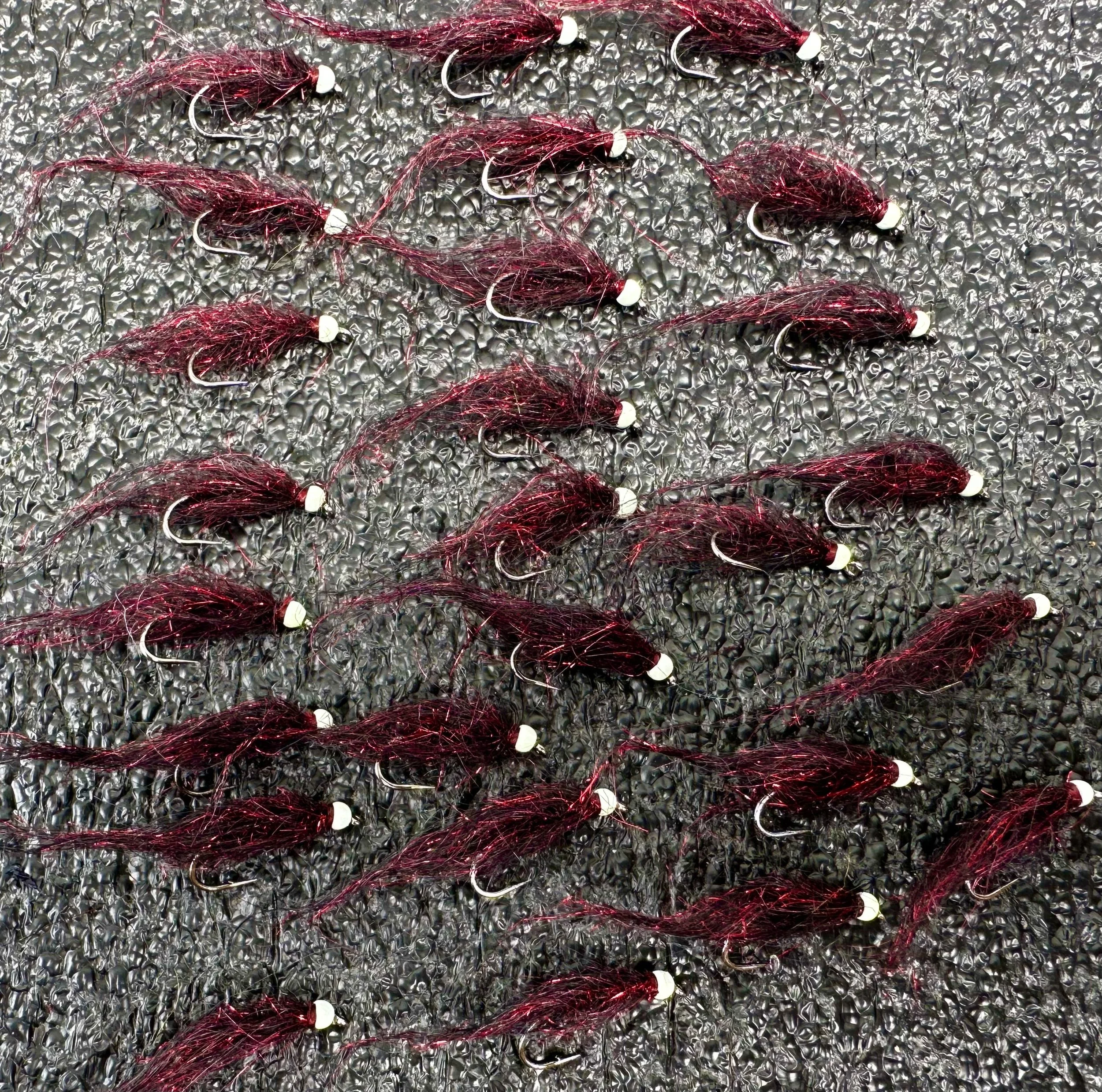 Dazzle Micro Leech Red/Blk with Tungsten glow in the dark Size 12