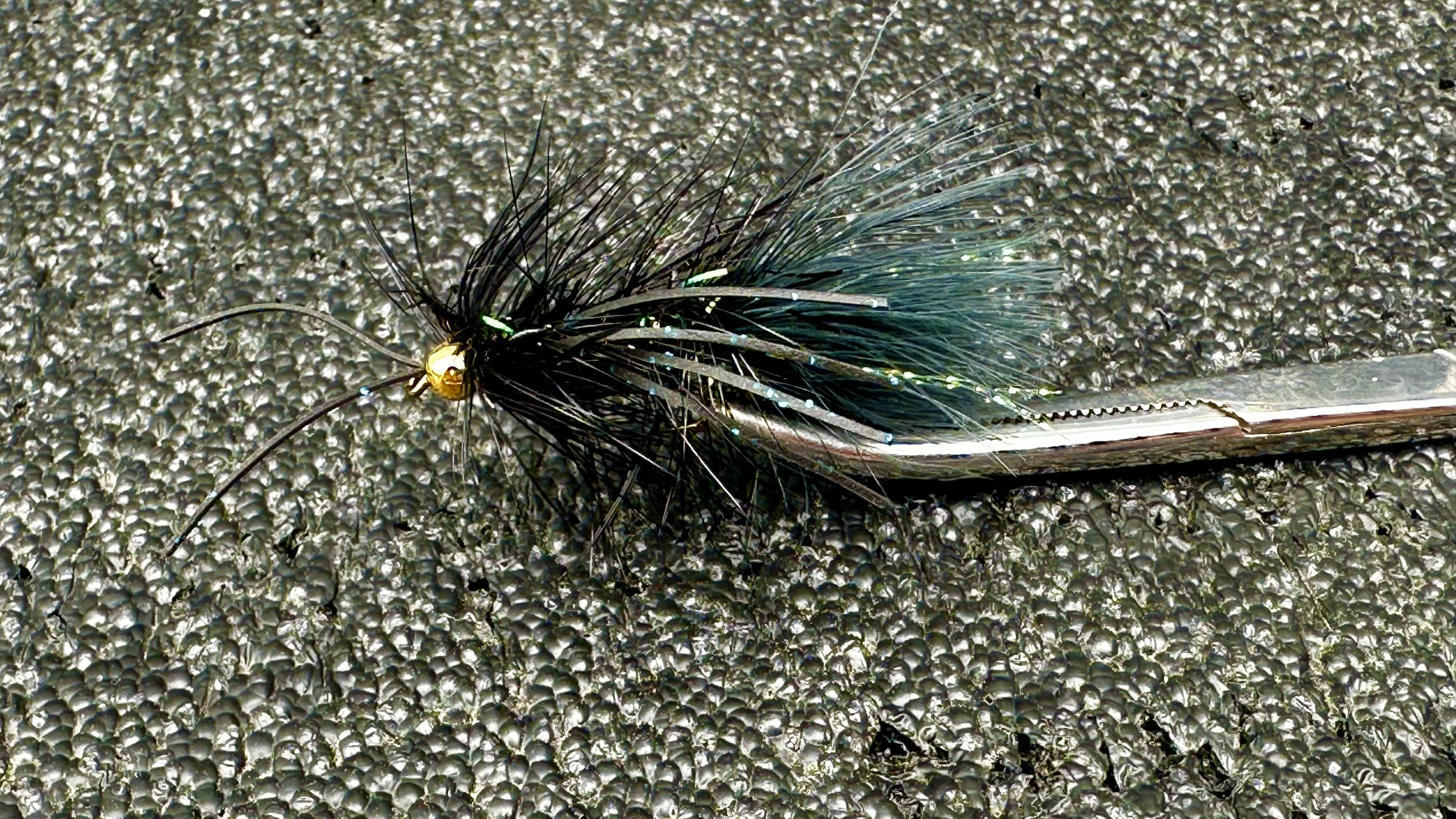 Gold Bead Peacock Chenille Woolley Bugger With Rubber Legs Size 6