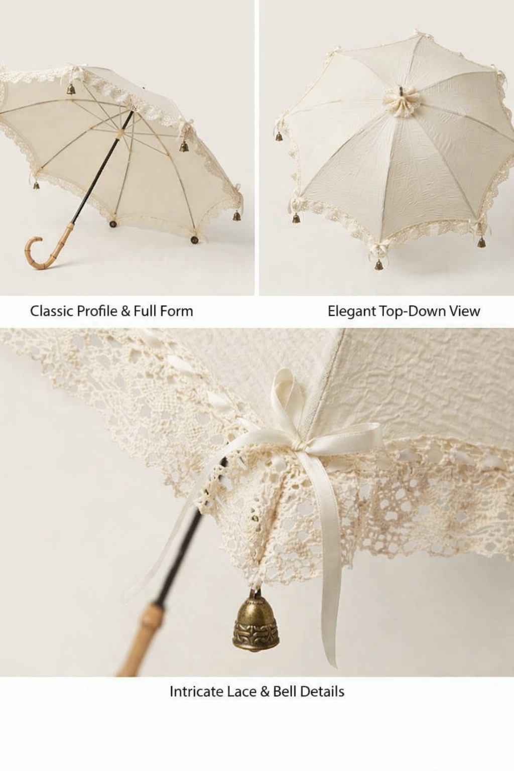 Cotton, Bows and Bells Parasol