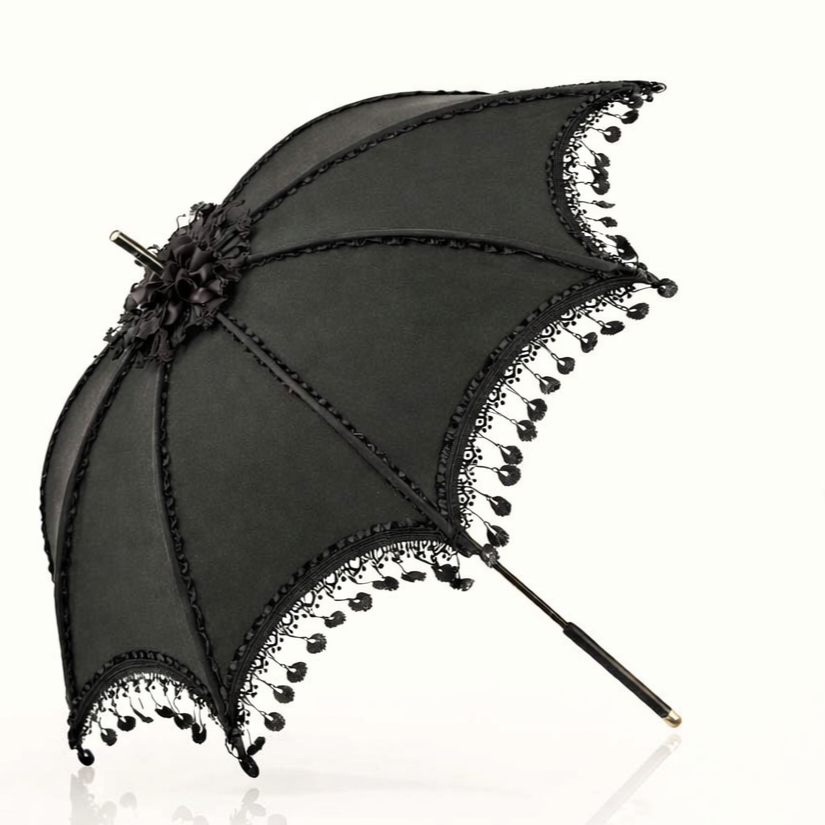 Black Cotton Parasol