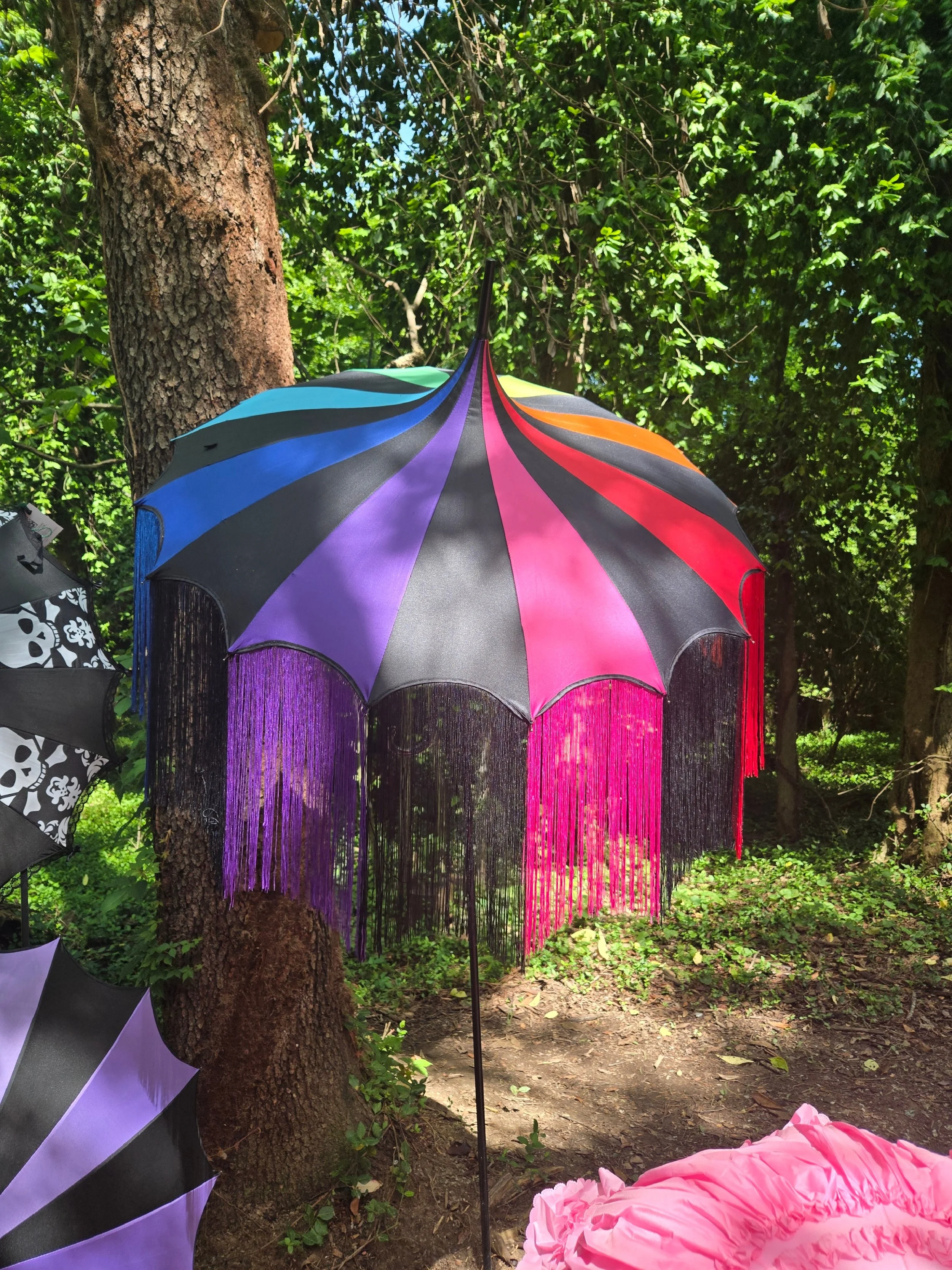 Rainbow Fringe Parasol