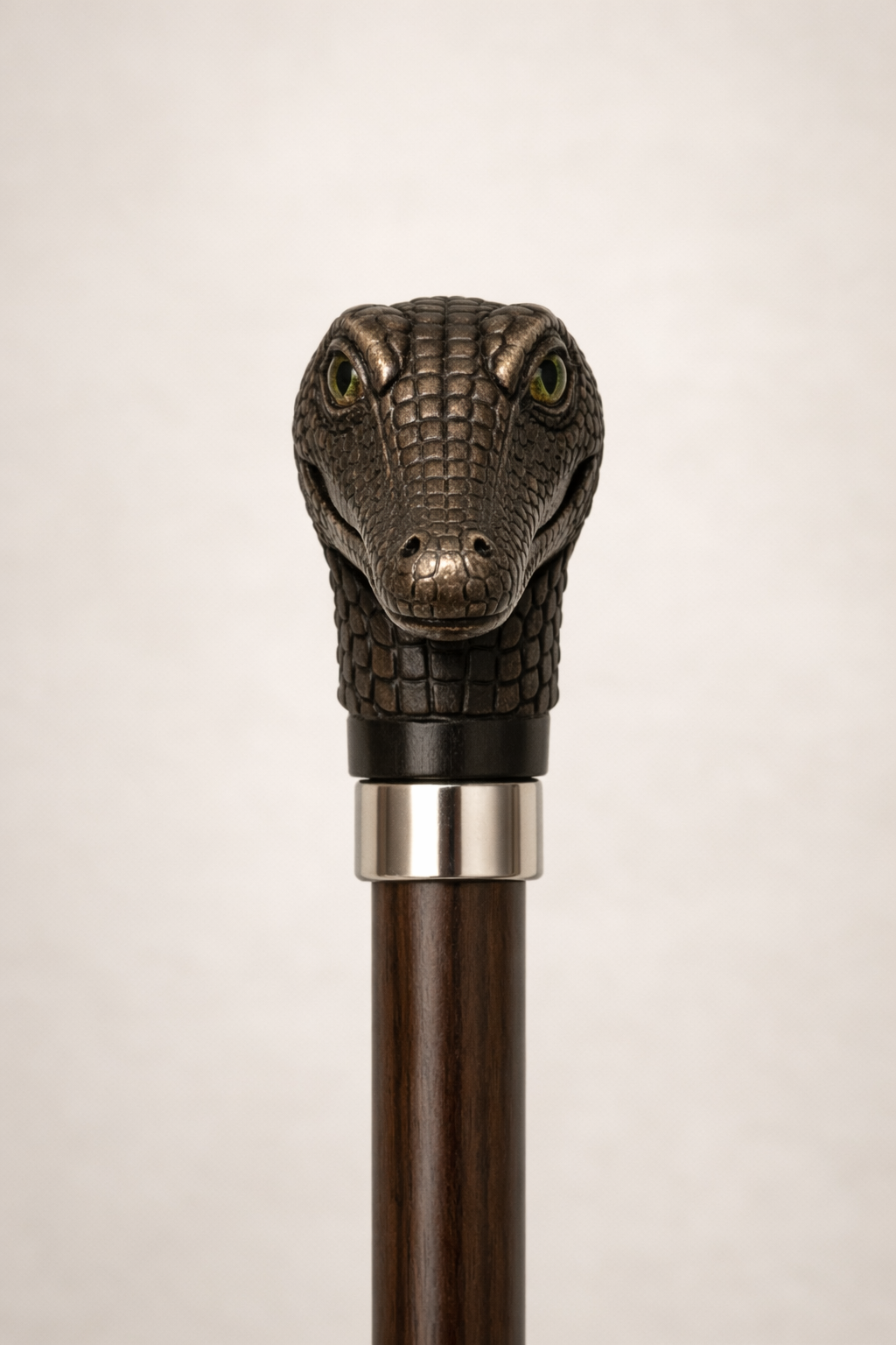Alligator handled Black Umbrella
