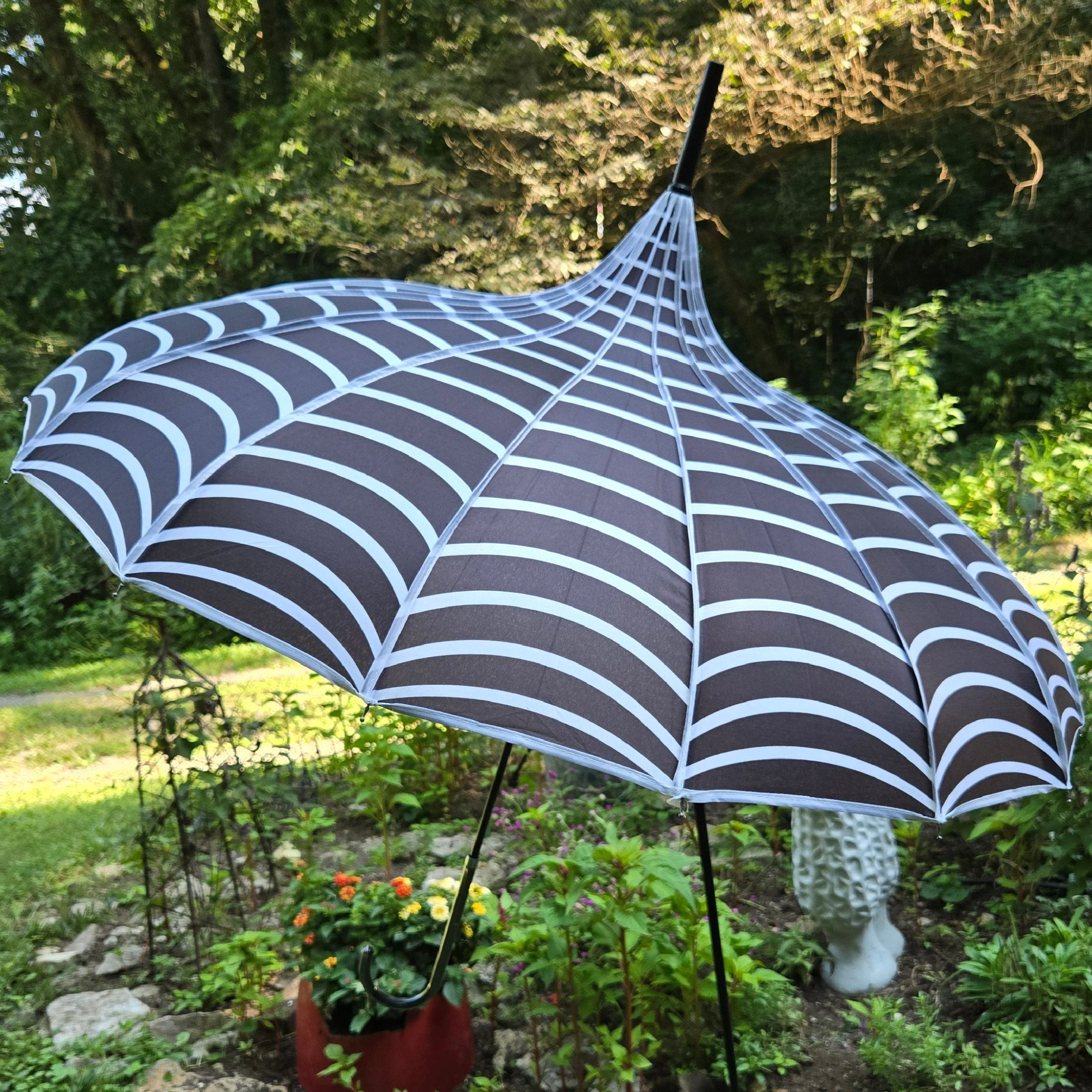 Black & White Web Pattern Umbrella