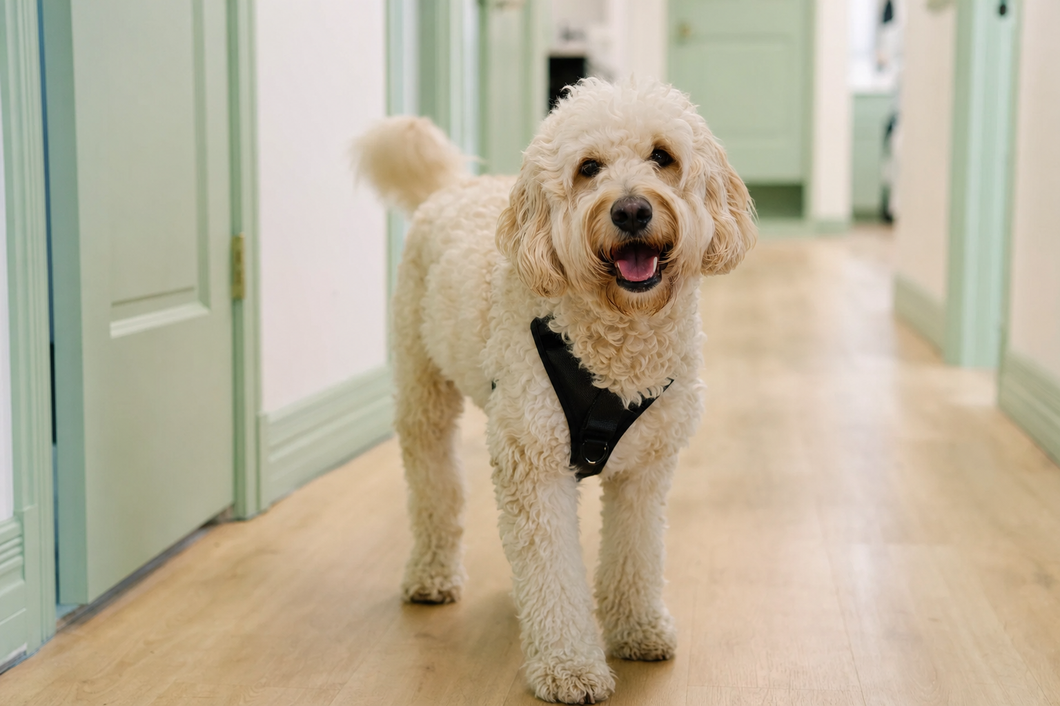 buddy our therapy dog in the office