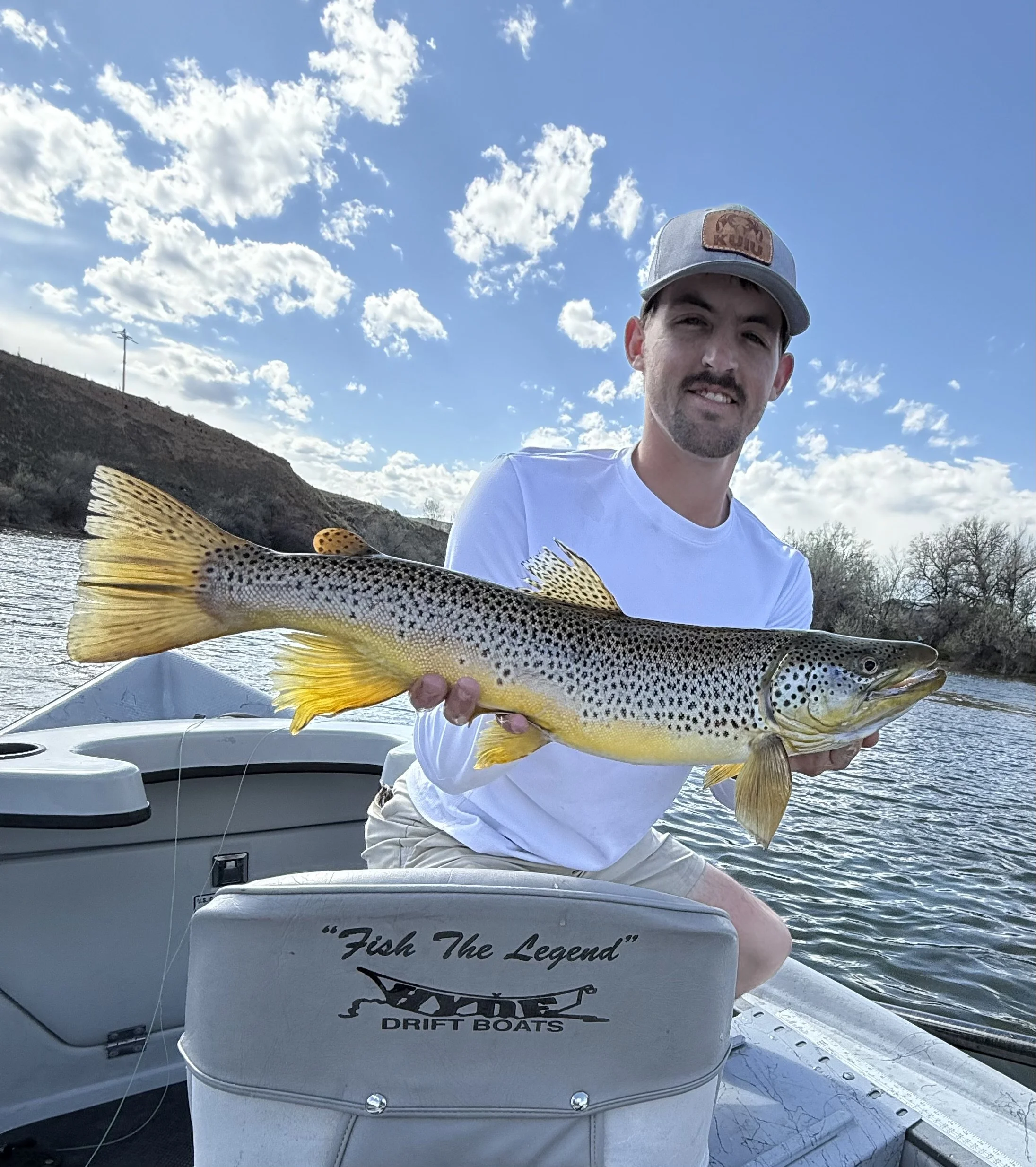Brown Trout caught on a Fly Rod in the Bighorn River in Thermopolis Wyoming