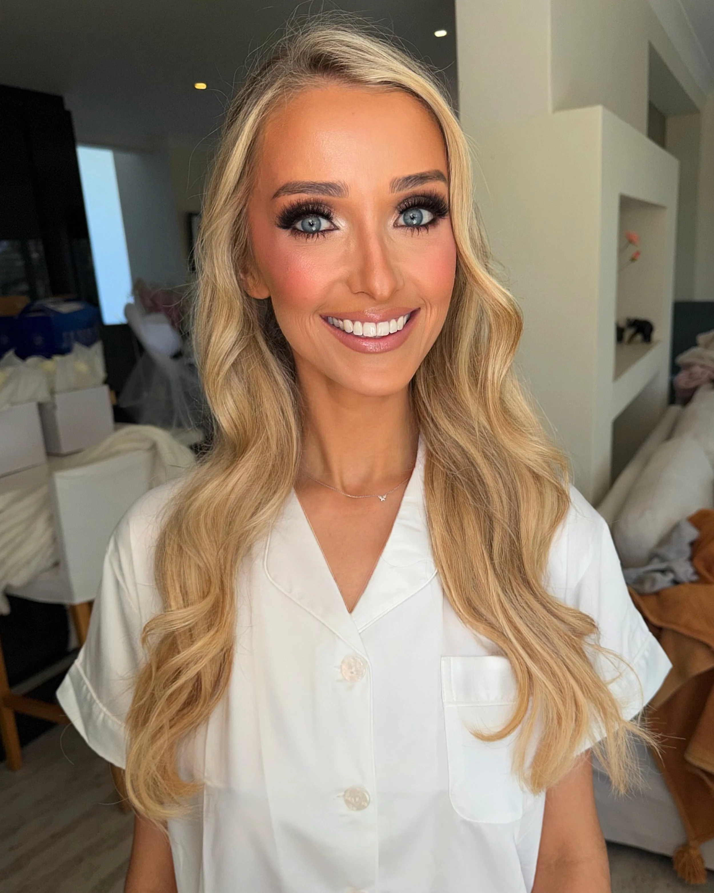 Our Bride || Danielle 🤍👰🏼&zwj;♀️ so special to be apart of your day and bringing your bridal vision to life, you looked like a princess 👸🏼 

Hair @nikkimahera.creative 
Makeup assistant @naomilee.makeup 

All 2027 bridal bookings please email in