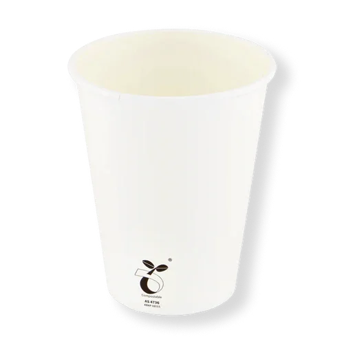 12oz White Bio Cup 90mm