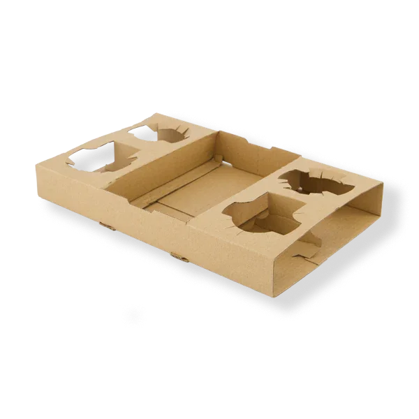 4 CUP CARRY TRAY CORRUGATED (100)
