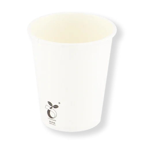 8oz White Bio Cup 80mm