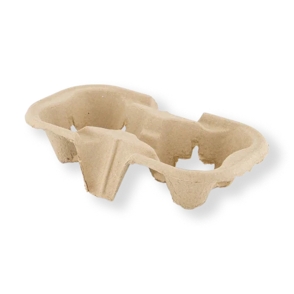 2 CUP CARRY TRAY PULP (500)