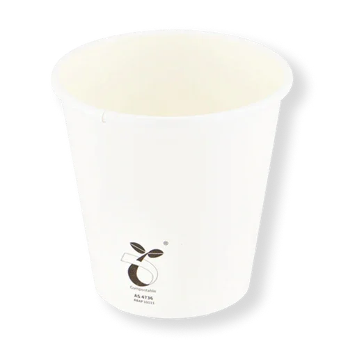 6oz White Bio Cup 80mm