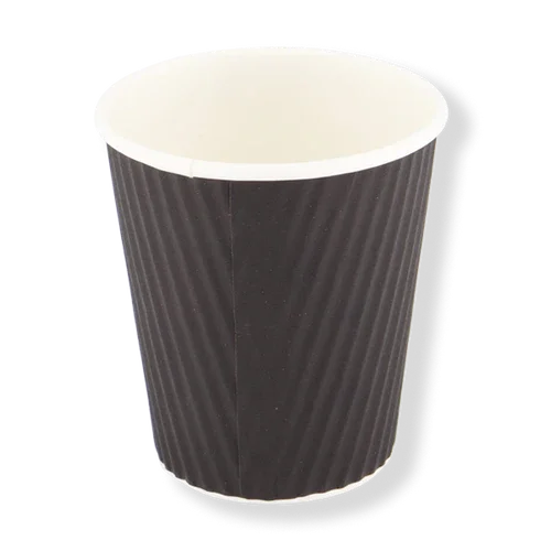 8oz Black Ripple Cup 80mm