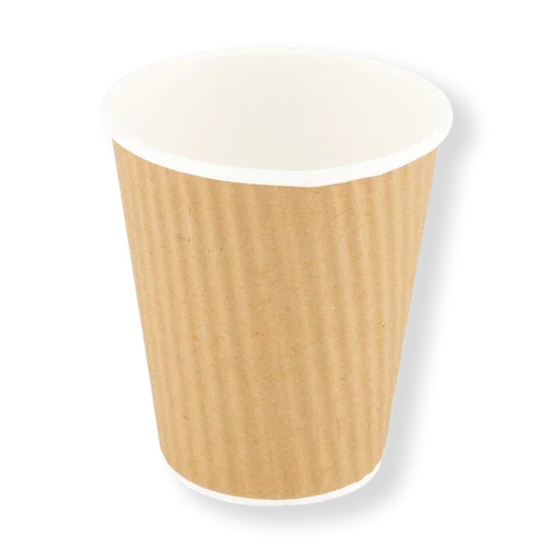 12oz Brown Ripple Cup 90mm